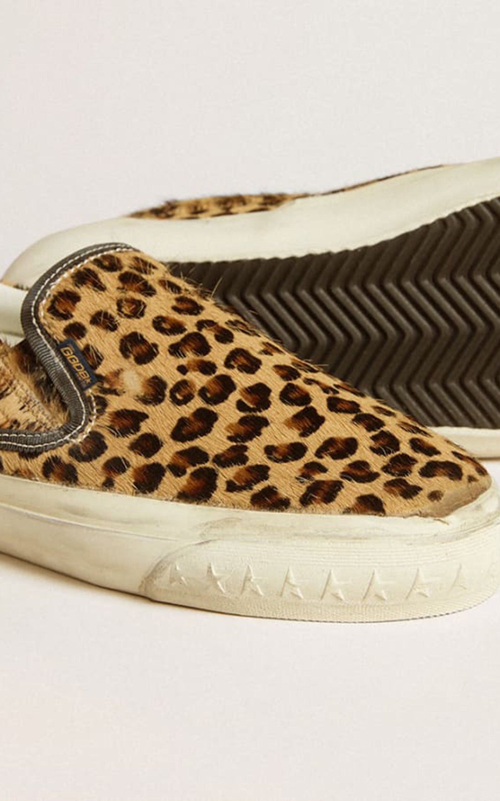 Calfhair and Leather Slip-On Sneakers animal - 5