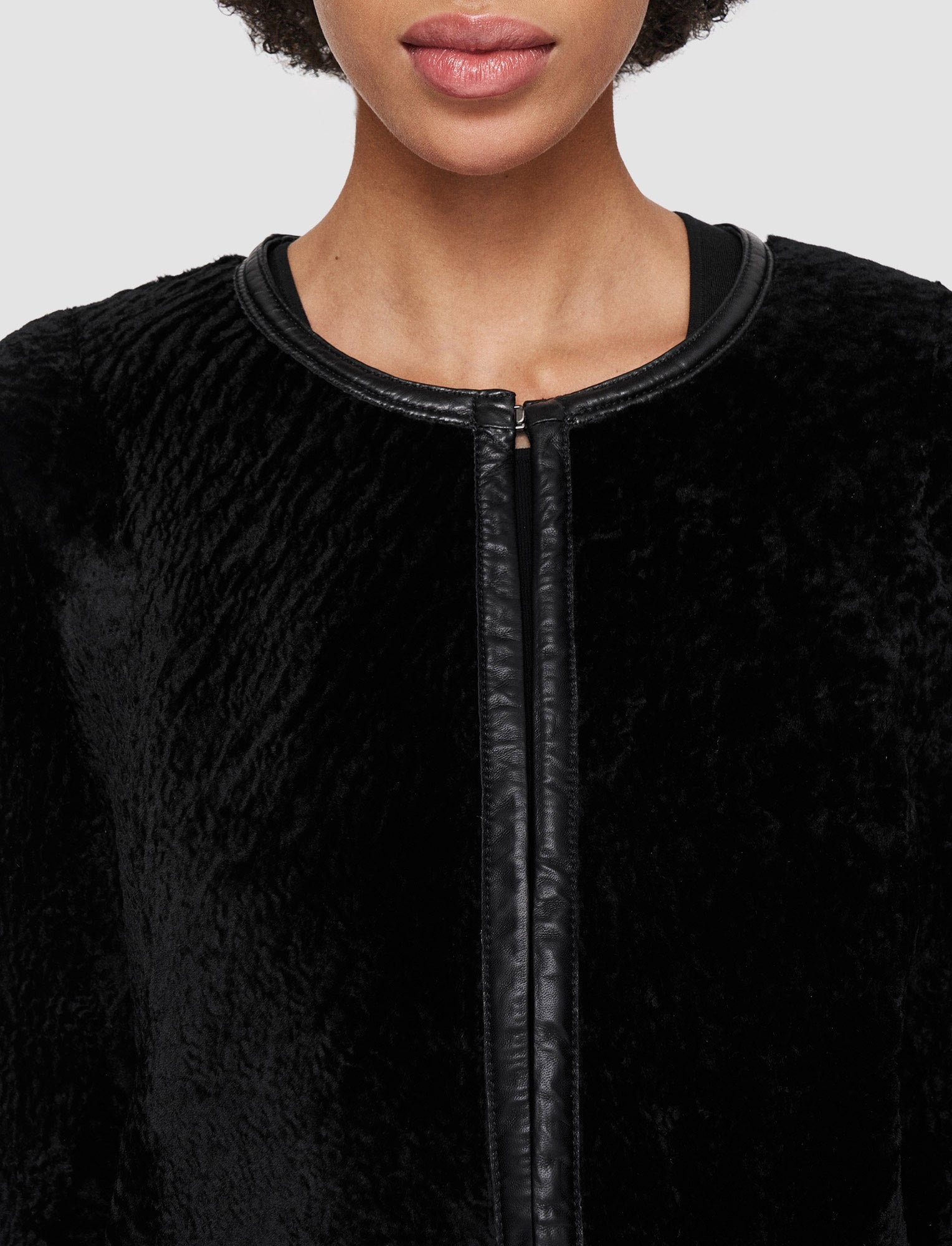 Reversible Embossed Shearling Maurice Jacket - 5