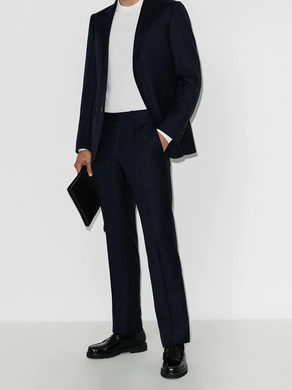 Milano tonal stripe two-piece tailored suit - 2