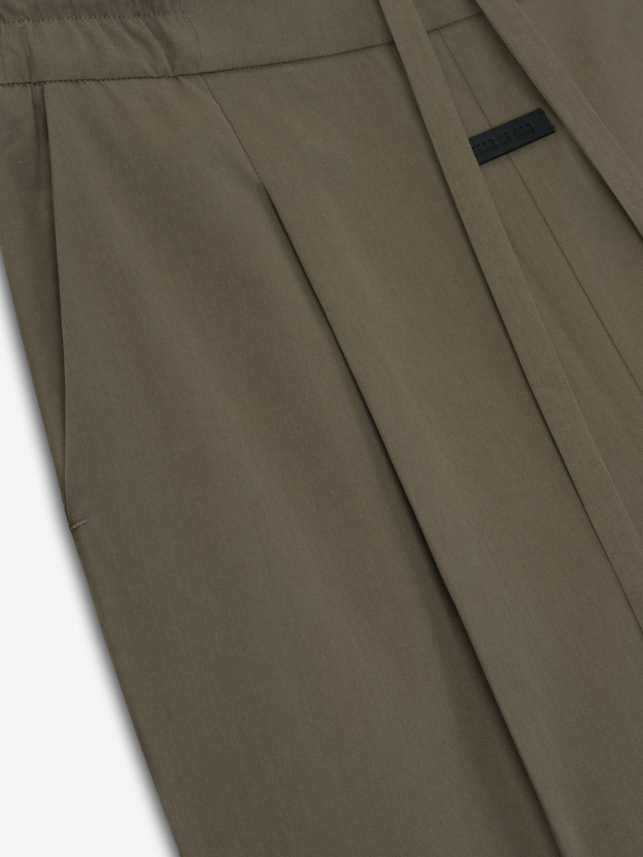 Cotton Tencel Drawstring Straight Pant - 3
