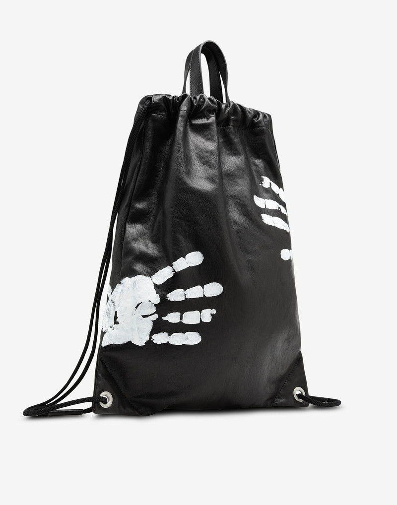 Maison Margiela Hand-painted drawstring backpack outlook