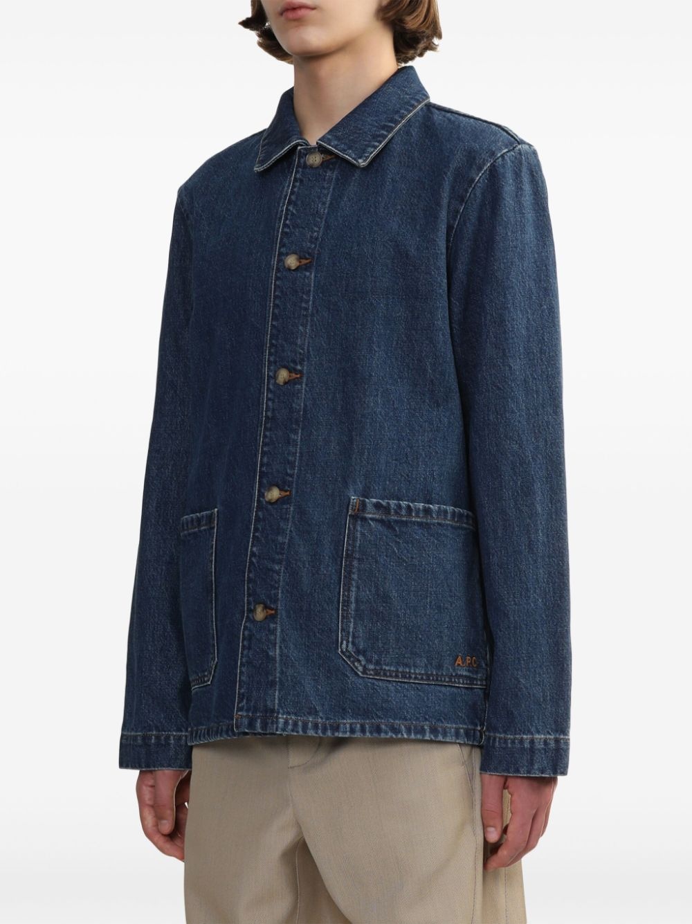 buttoned denim jacket - 3