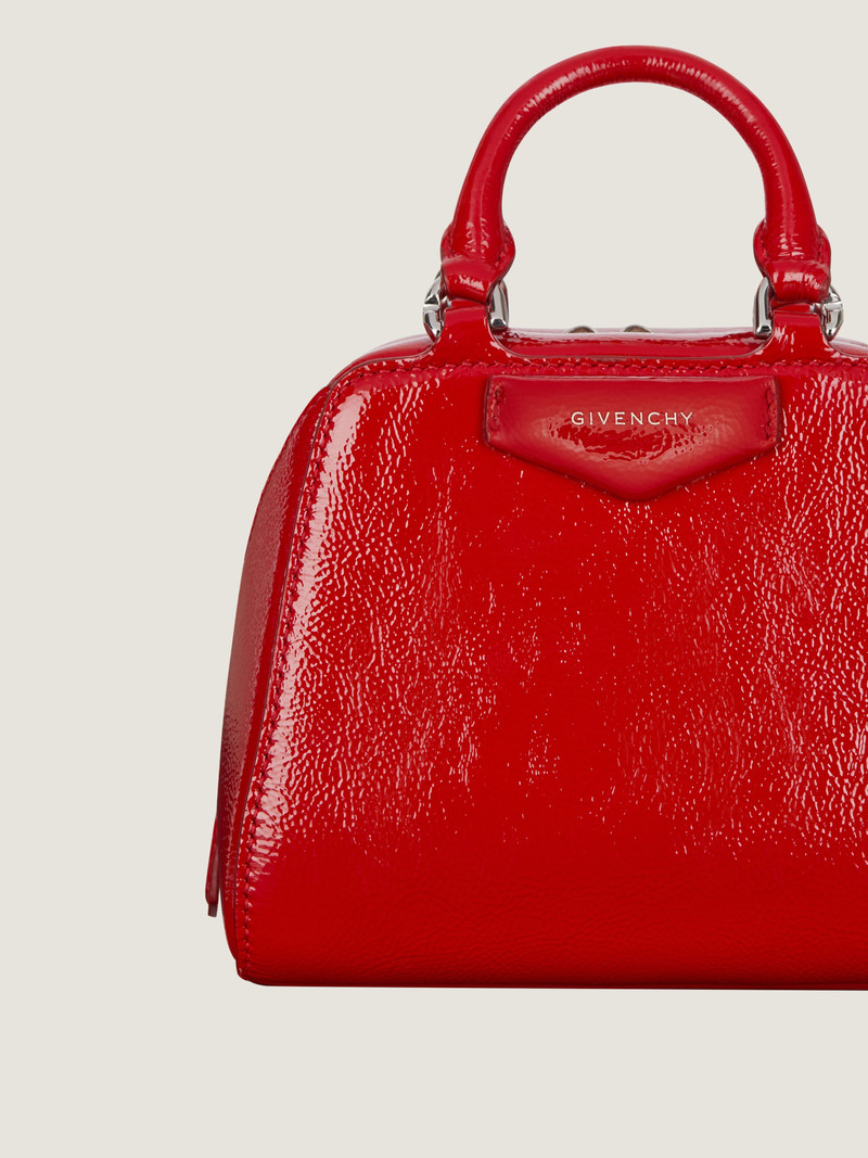 NANO ANTIGONA CUBE BAG IN PATENT LEATHER 5