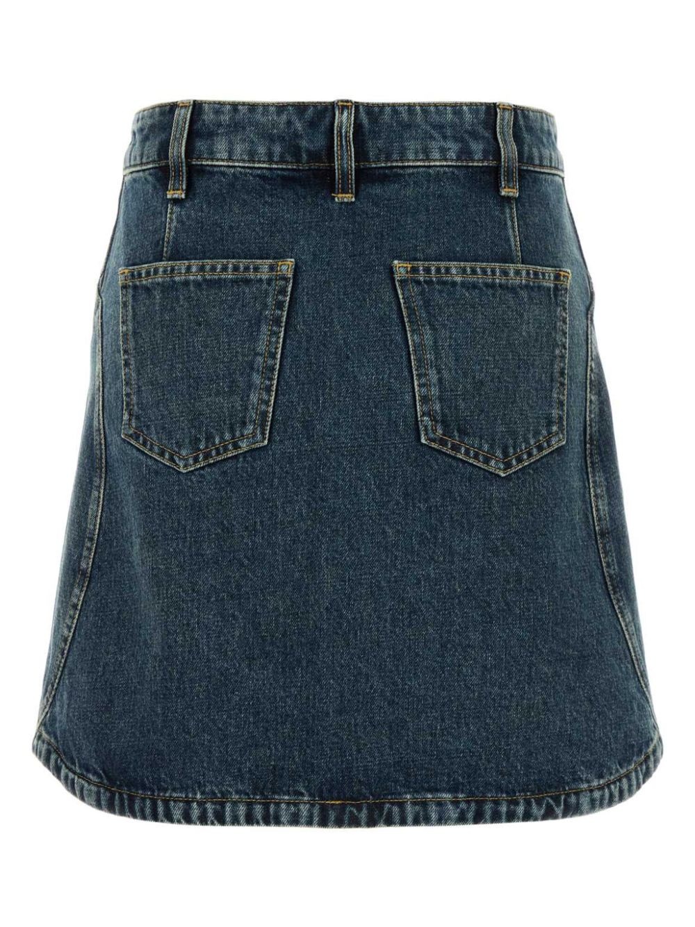 high-waisted denim skirt - 2