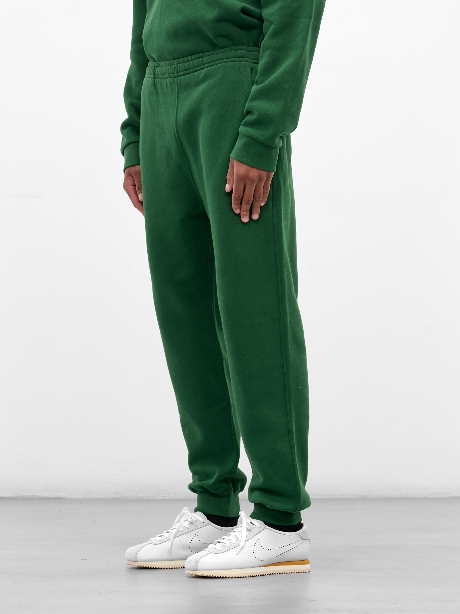 Green Cotton Cuffed Joggers - 2