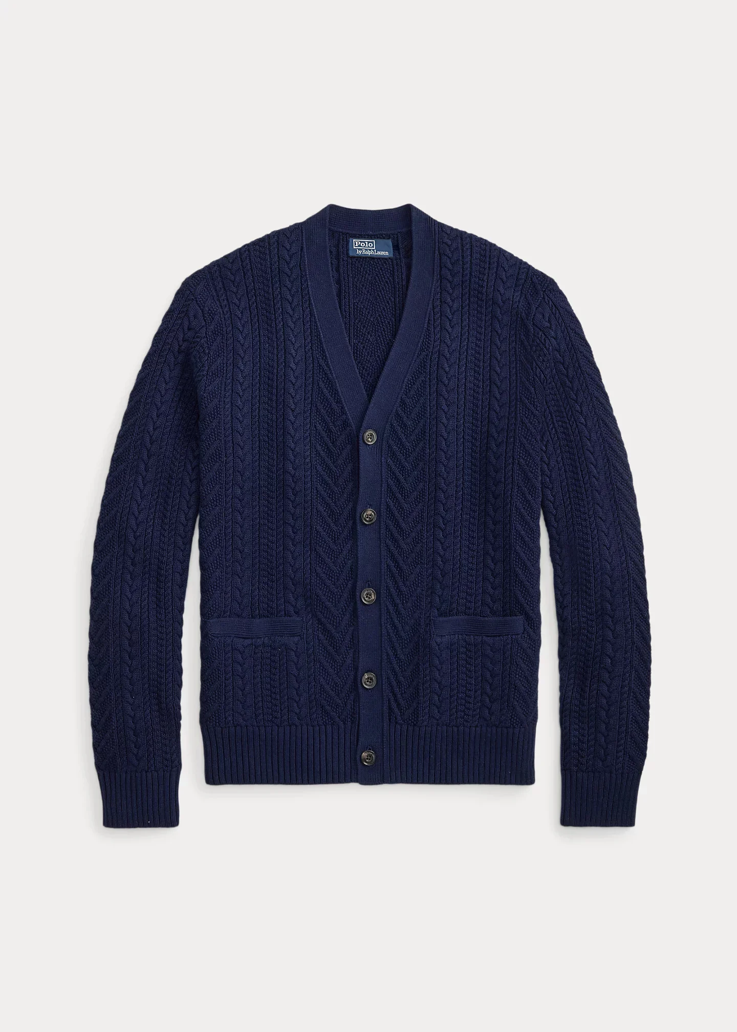 Aran-Knit Cotton Cardigan - 1