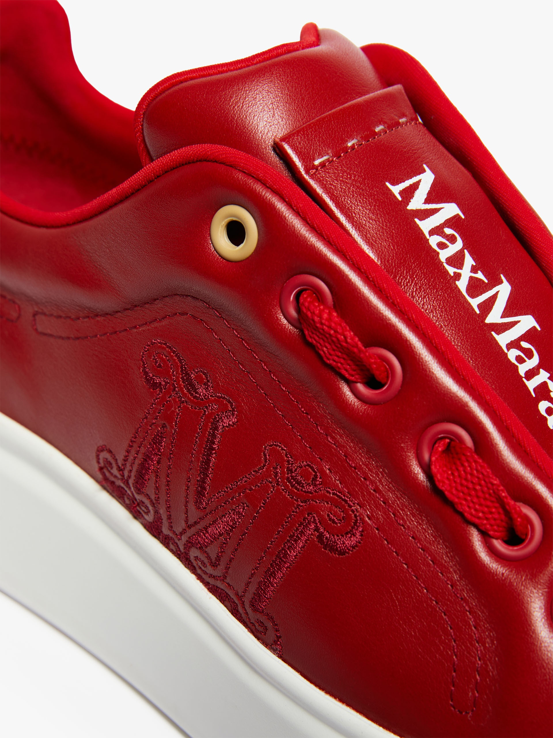 MAXICNY Leather sneakers with embroidery - 5