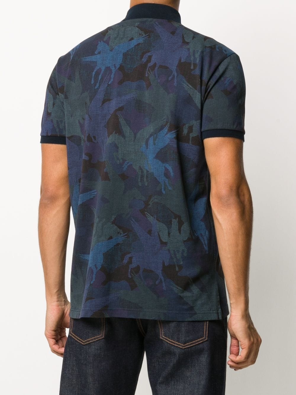 winged-horse print polo shirt - 4