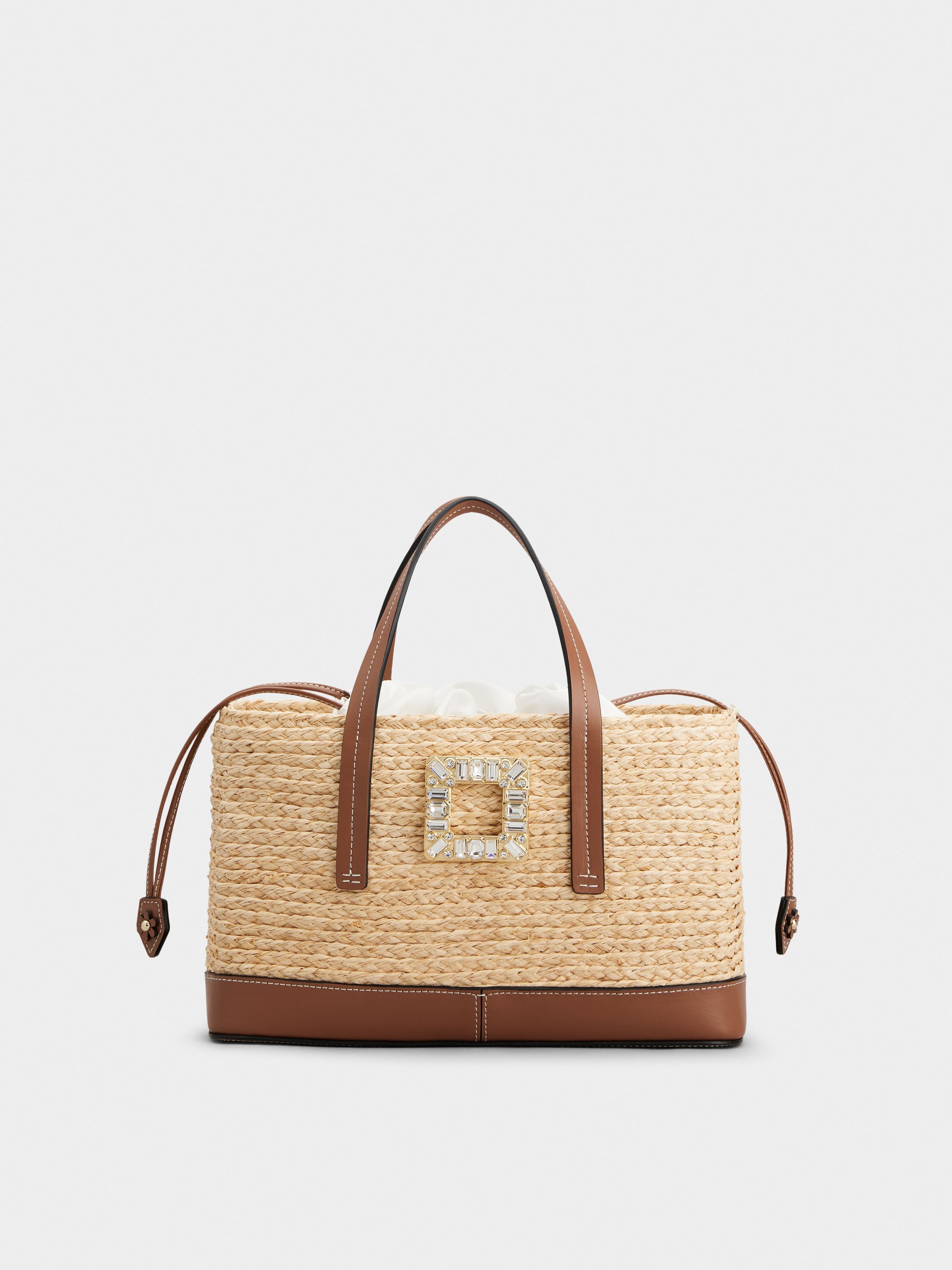 Viv' Skate Small Shopping Bag in raffia - 1