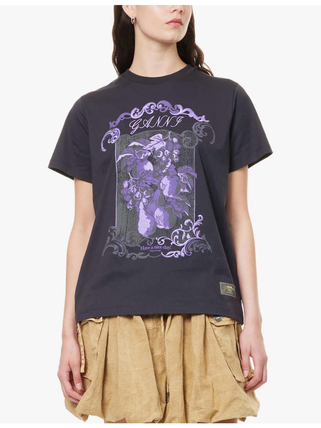 Damask Embroidered Cotton-Jersey T-shirt - 3