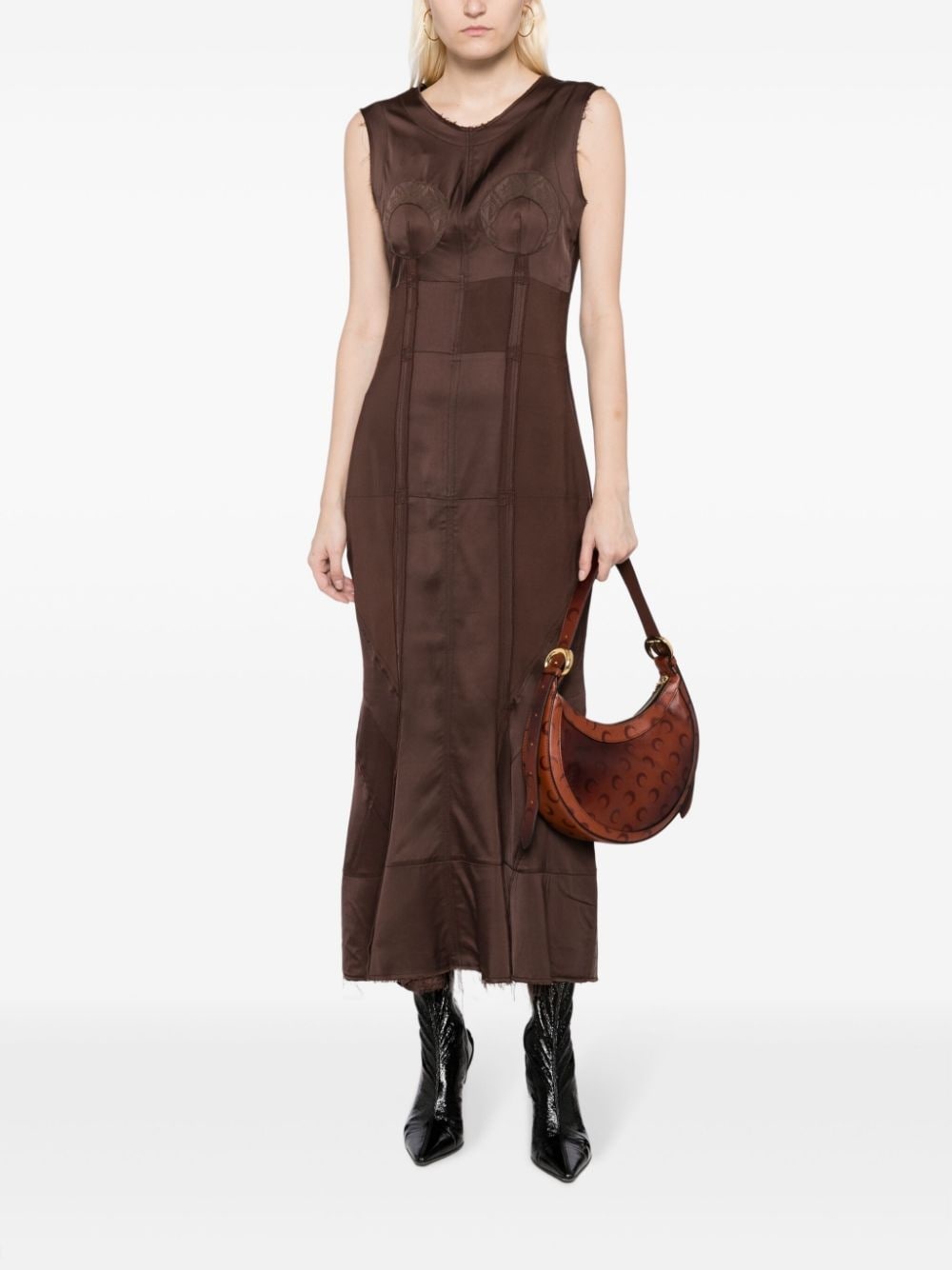 Moonogram-jacquard sleeveless mididress - 2