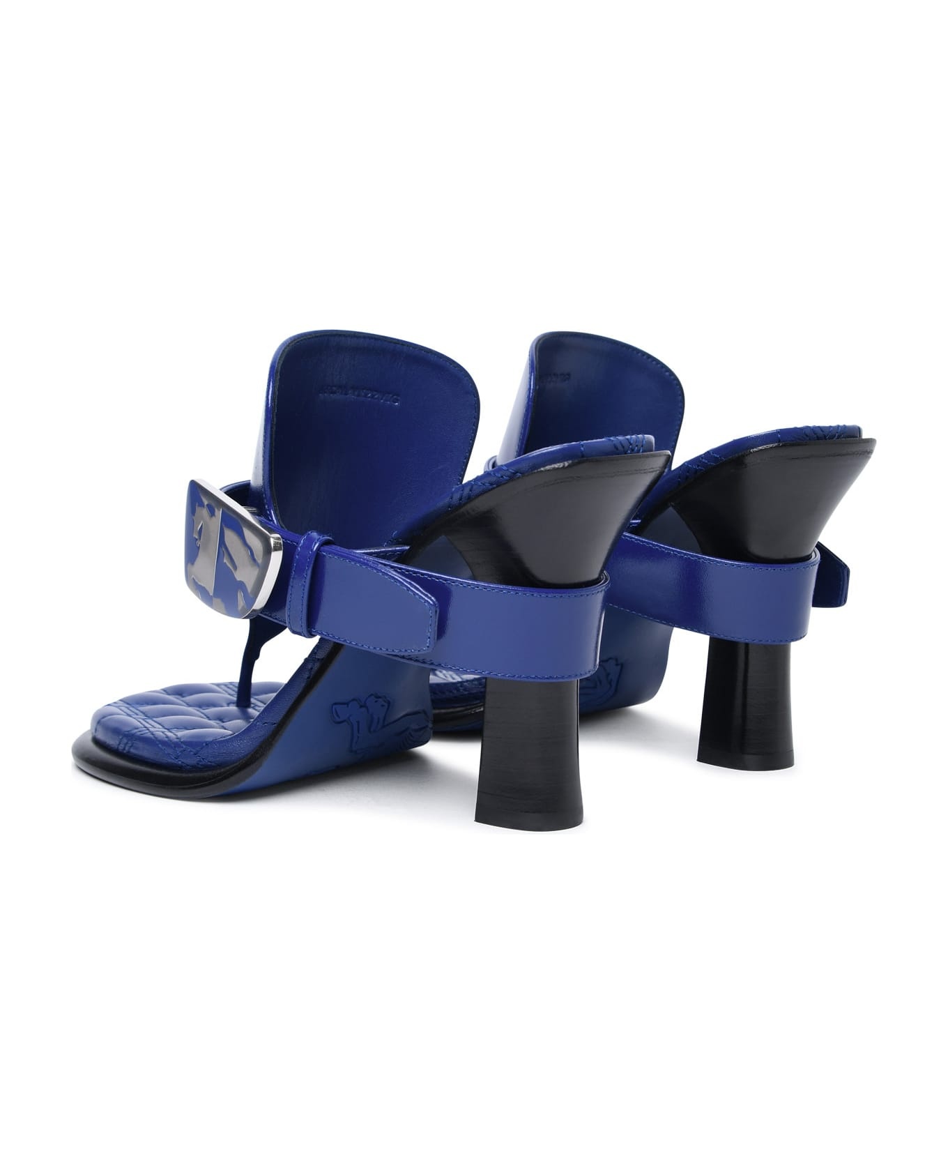 'bay' Blue Leather Sandals - 4