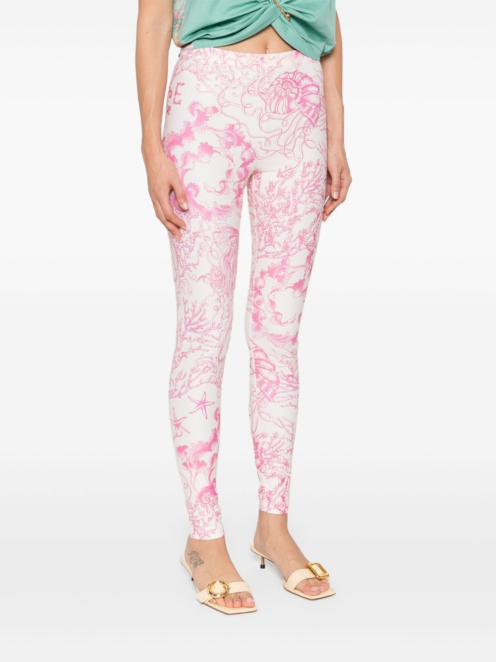 Underwater Barocco-print leggings - 3