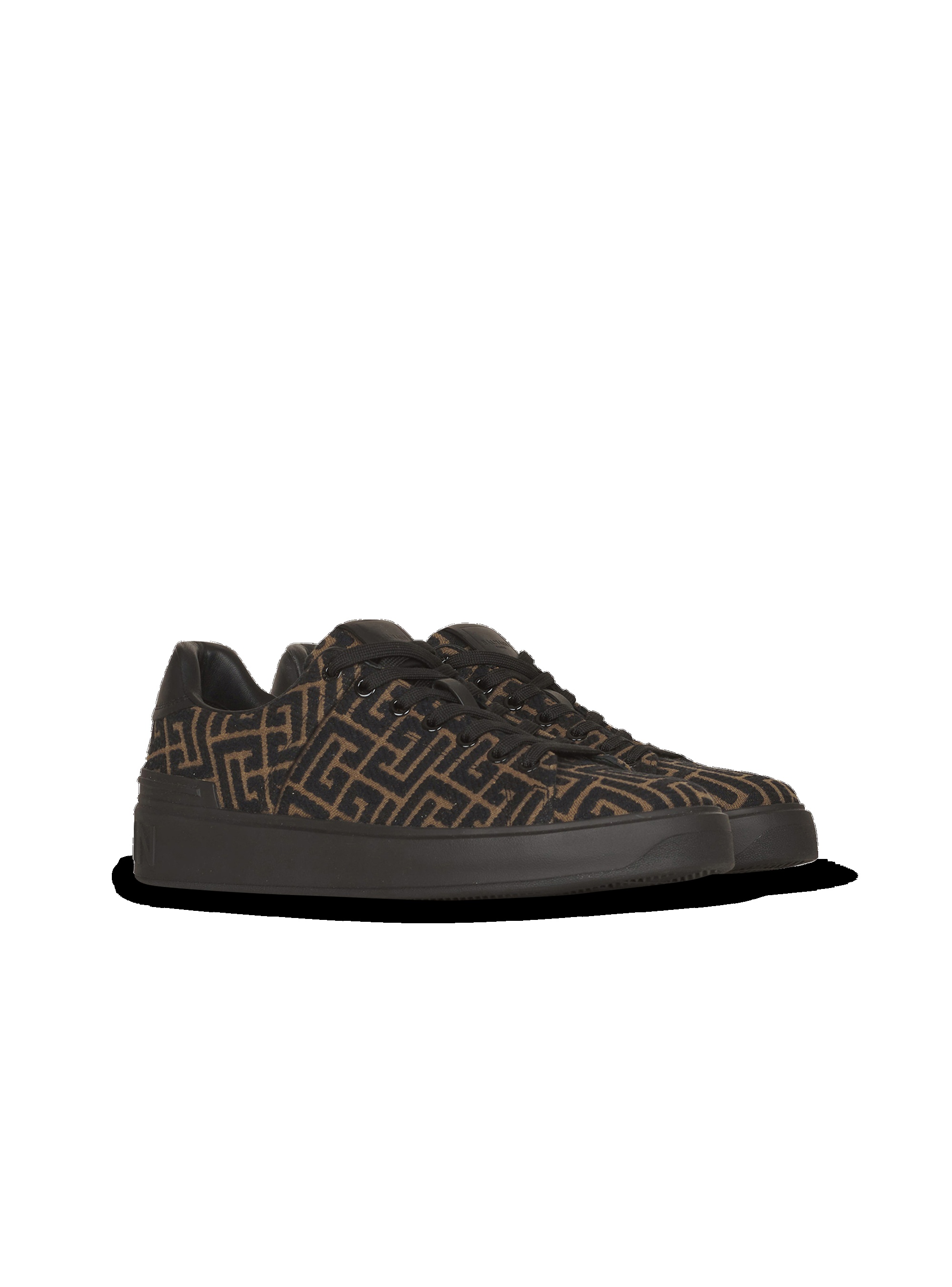 Monogram jacquard B-Court sneakers - 2