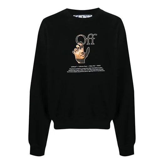 OFF-WHITE Caravaggio Hands Off Logo Crewneck Black - 1