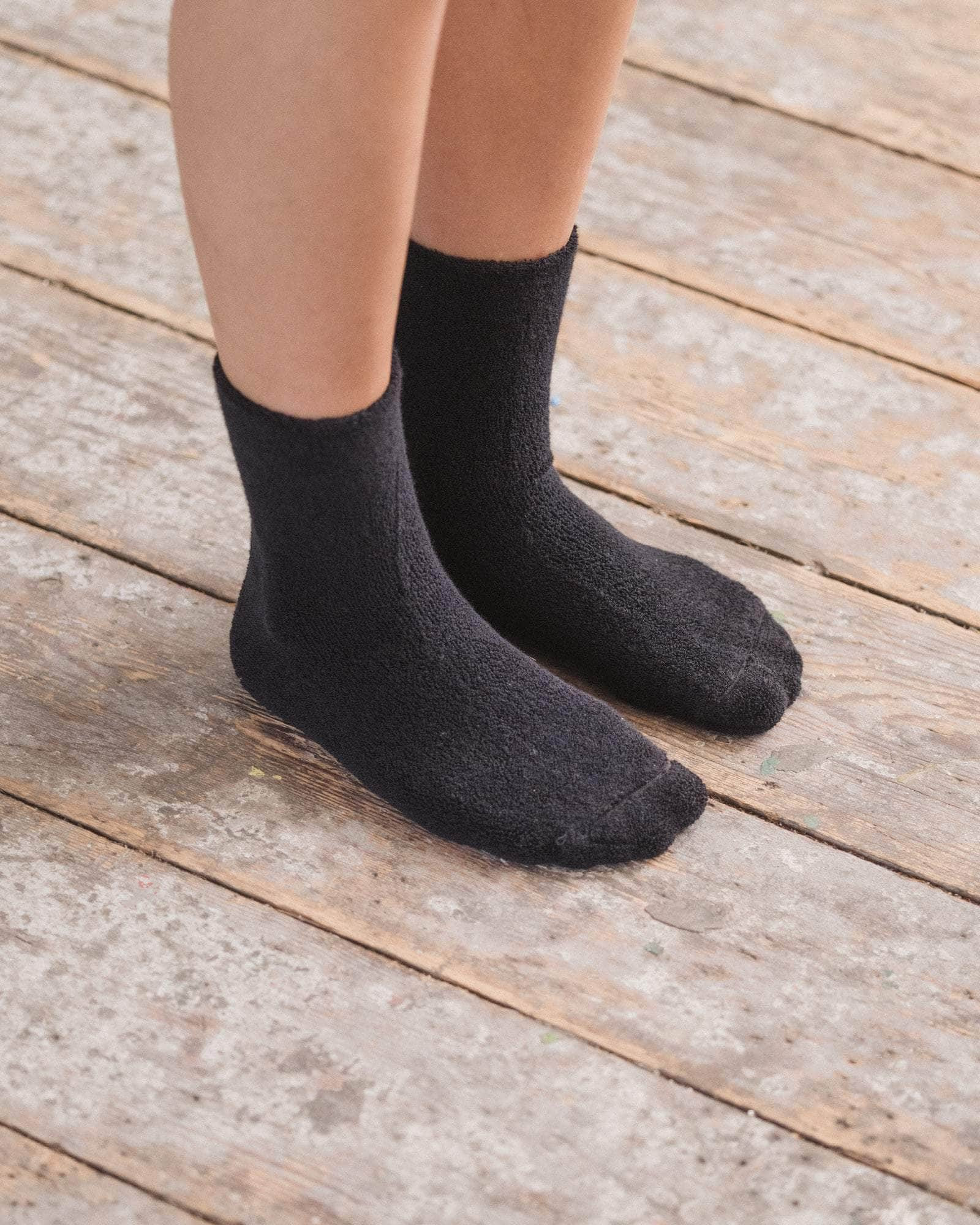 Buckle Overankle Socks - Textured Organic Cotton - 3