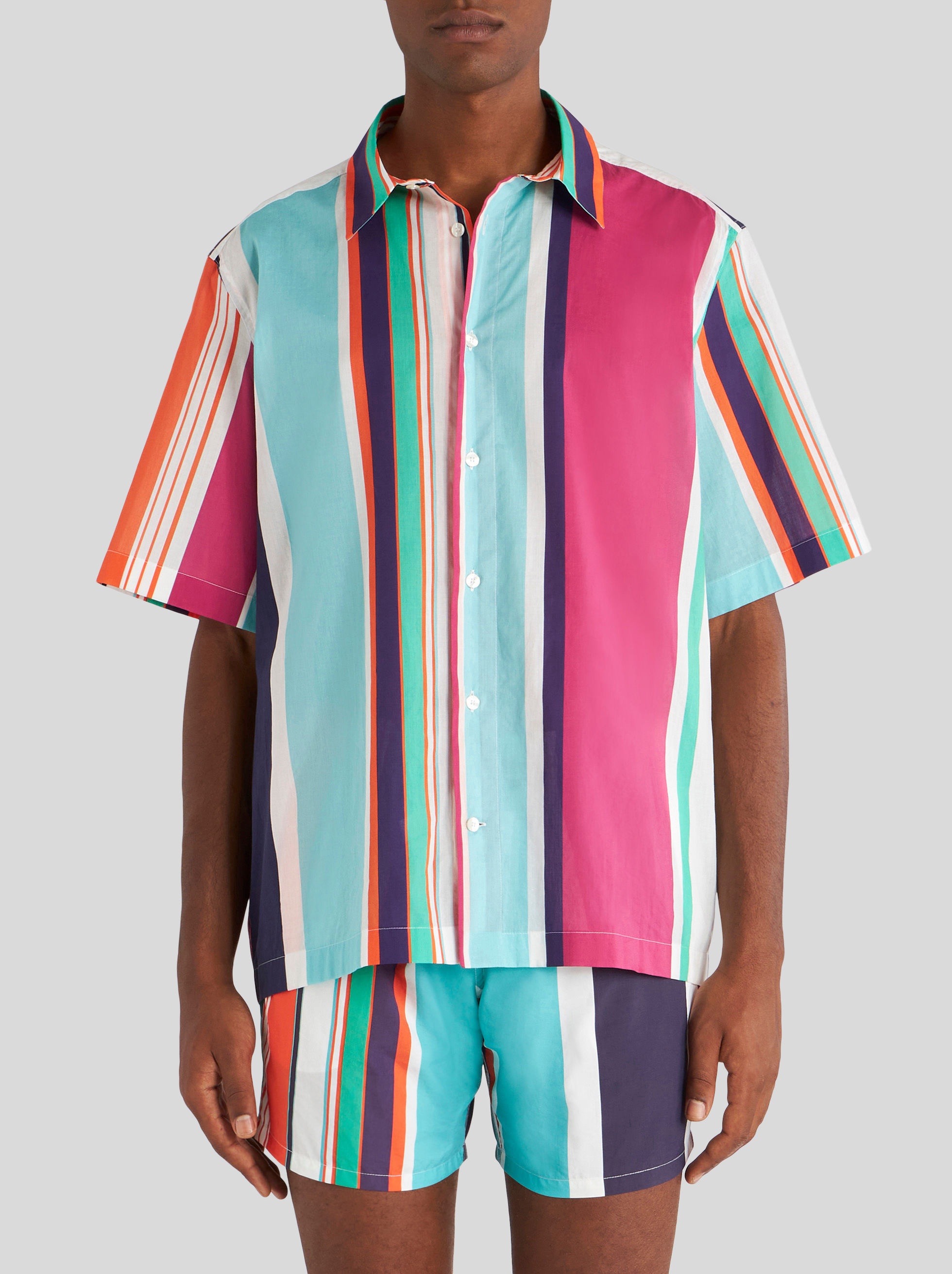 SHORT-SLEEVED STRIPED SHIRT - 2