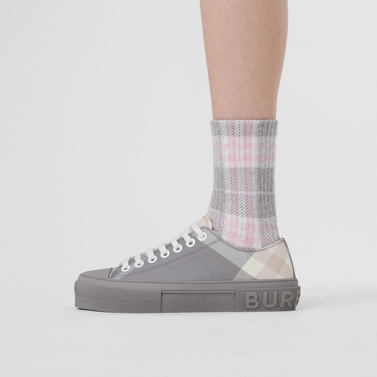 Check Cotton Sneakers - 3