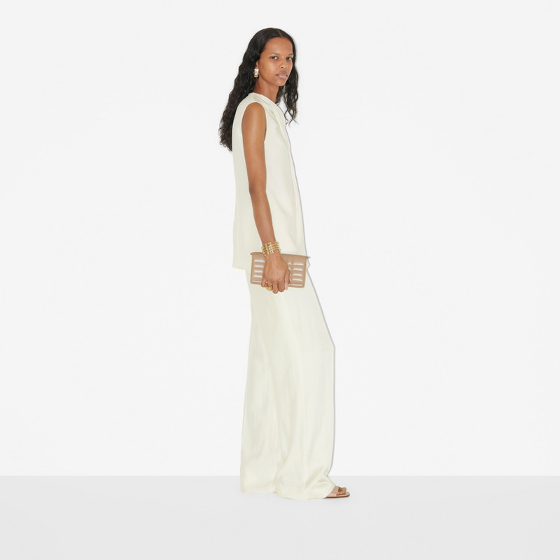 Draped Satin-back Crepe Top 3