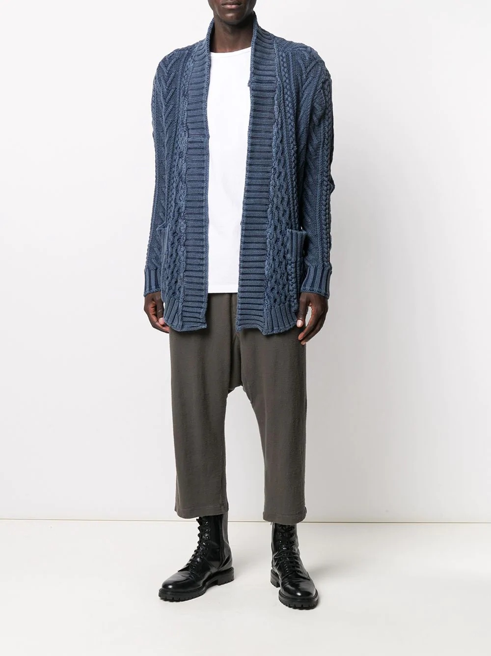 fisherman kimono knit cardigan - 2