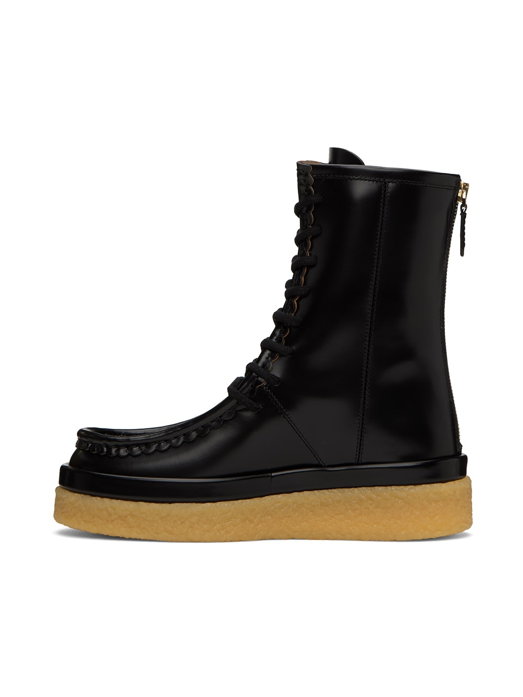 Black Jamie Lace-Up Boots - 3
