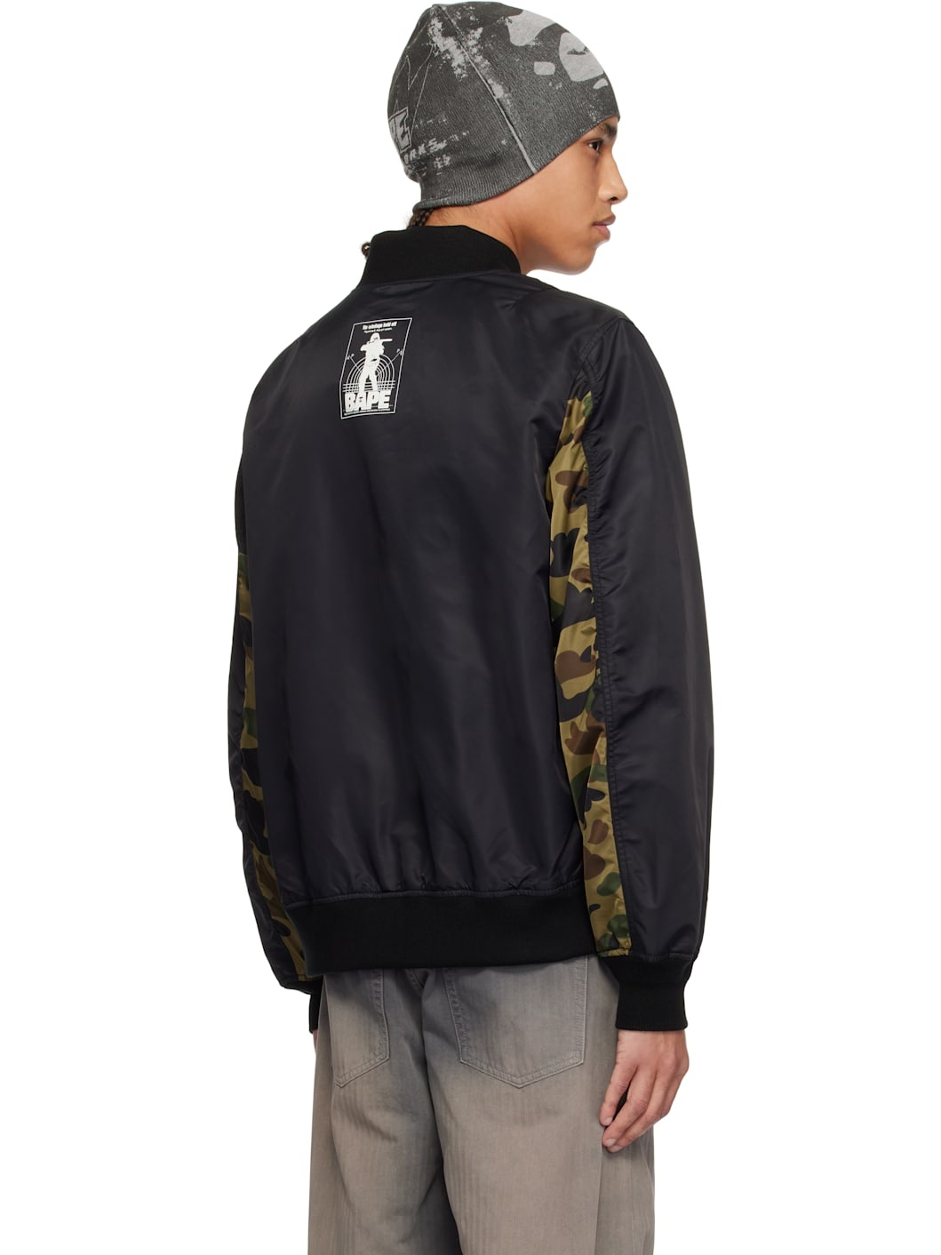 Black 1st Camo Bomber Jacket - 3