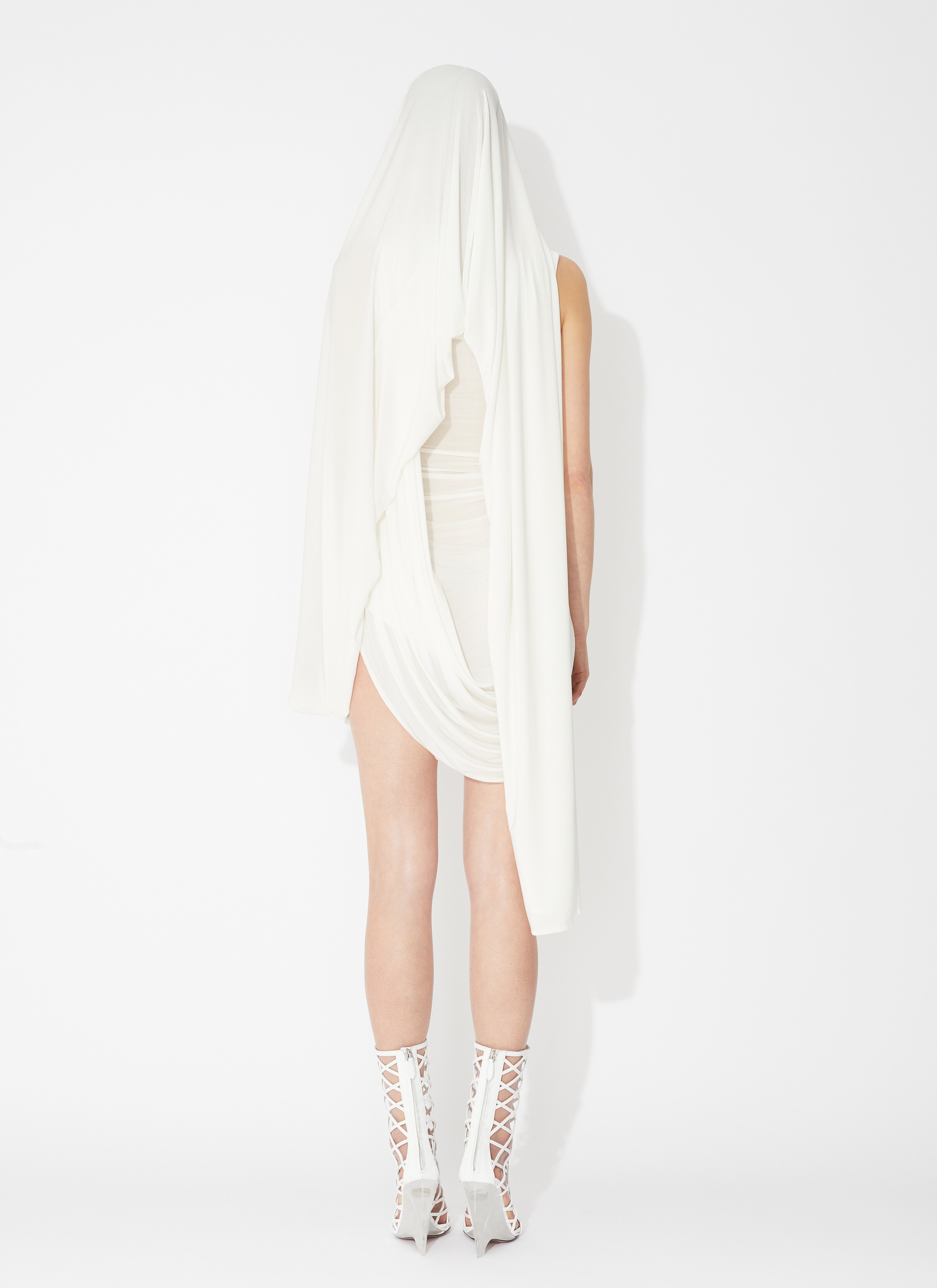 DRAPED FLUID JERSEY DRESS - 3