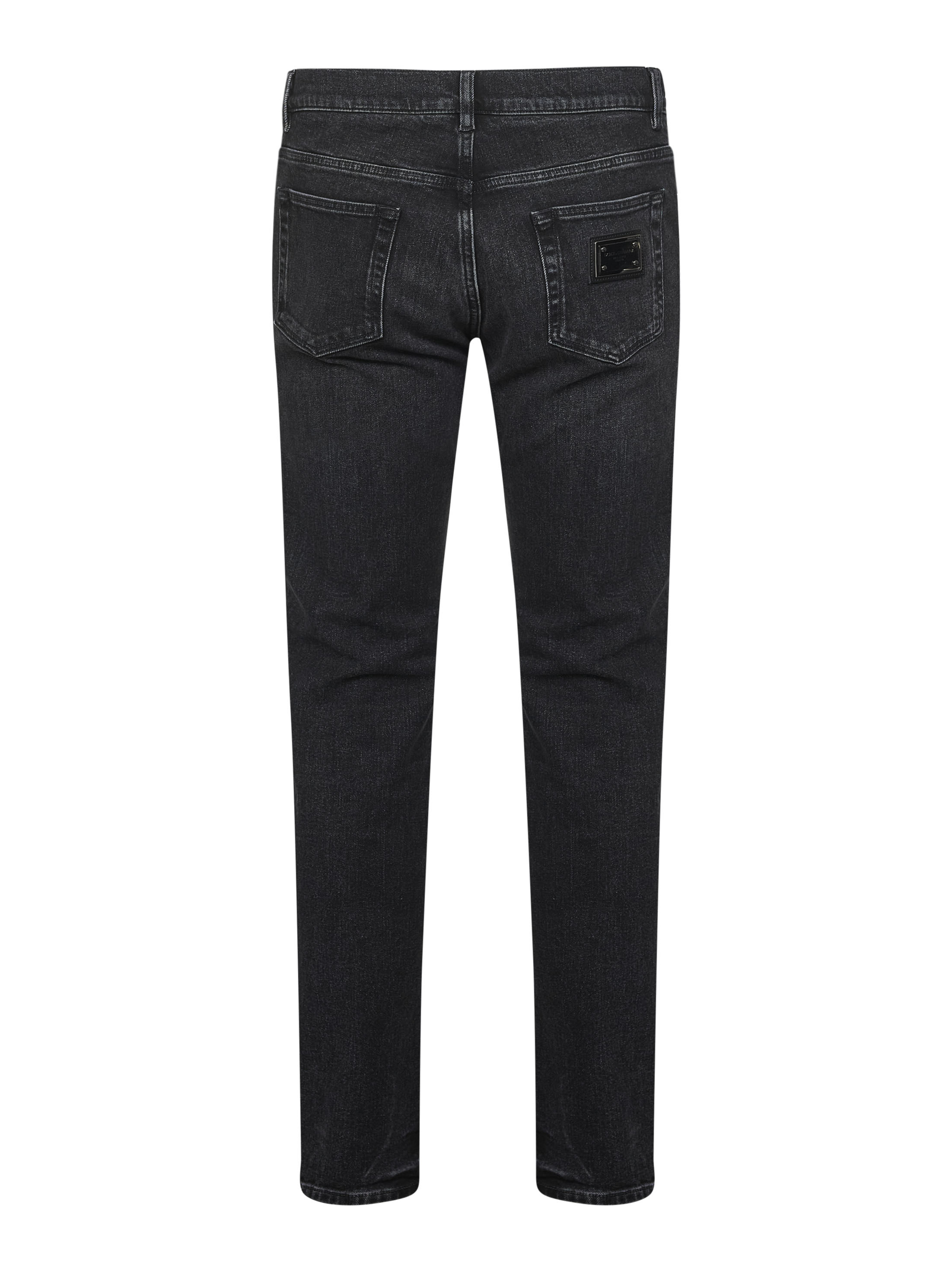 Dolce & Gabbana Men Black Stretch Denim Slim Jeans - 2