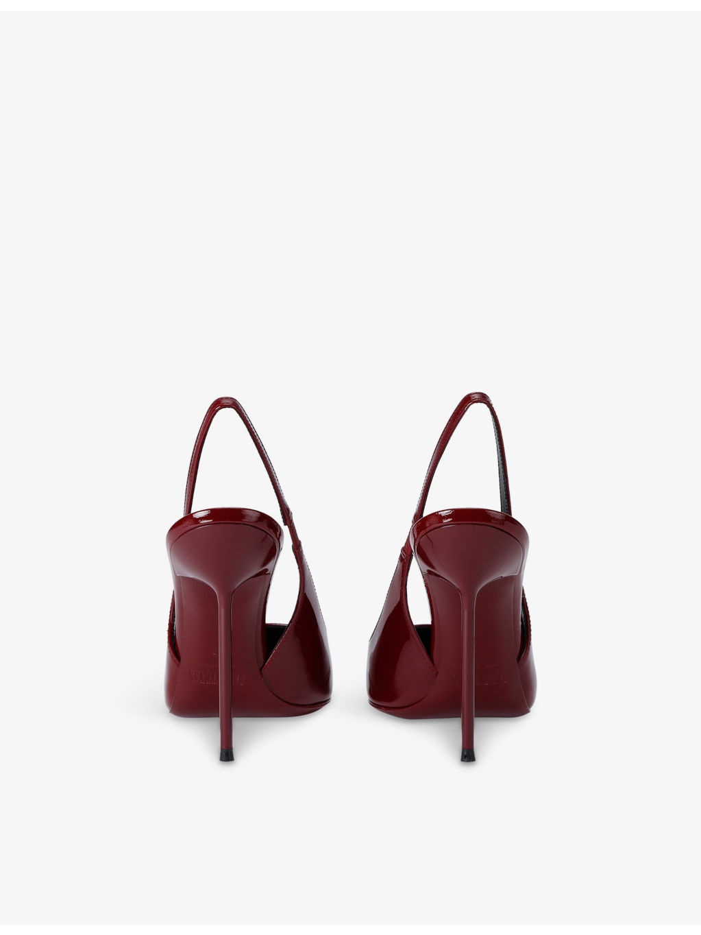 Lidia Sling-Back Patent-Leather Heeled Courts - 4