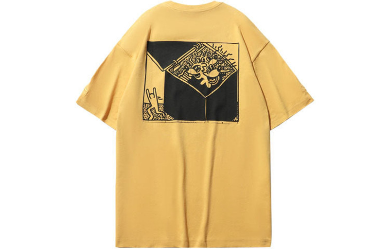 Li-Ning Li-Ning x Disney Mickey x Keith Haring Tee 'Yellow Black' AHSR503-4 outlook