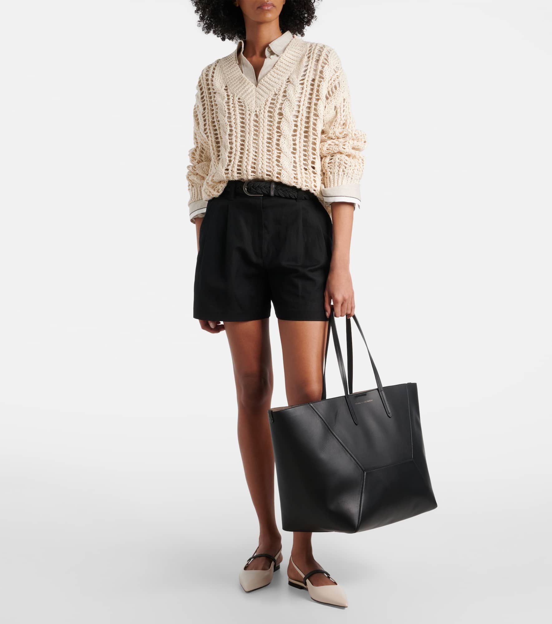 BC Duo Large leather tote bag - 5