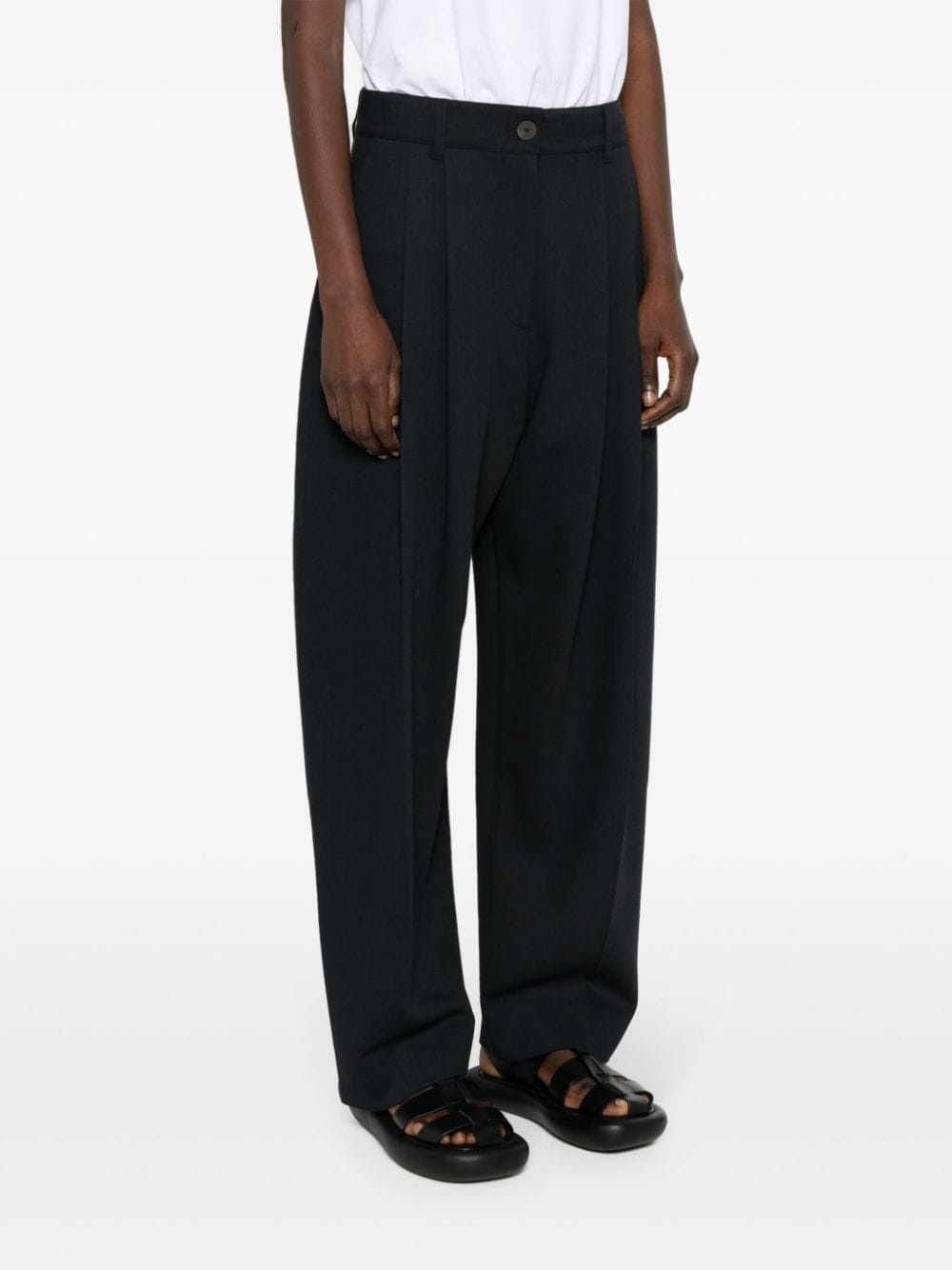 twill palazzo pants - 3