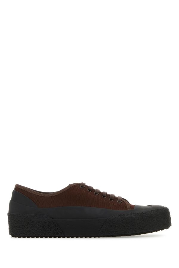 Chocolate canvas Sharp Sn sneakers - 1