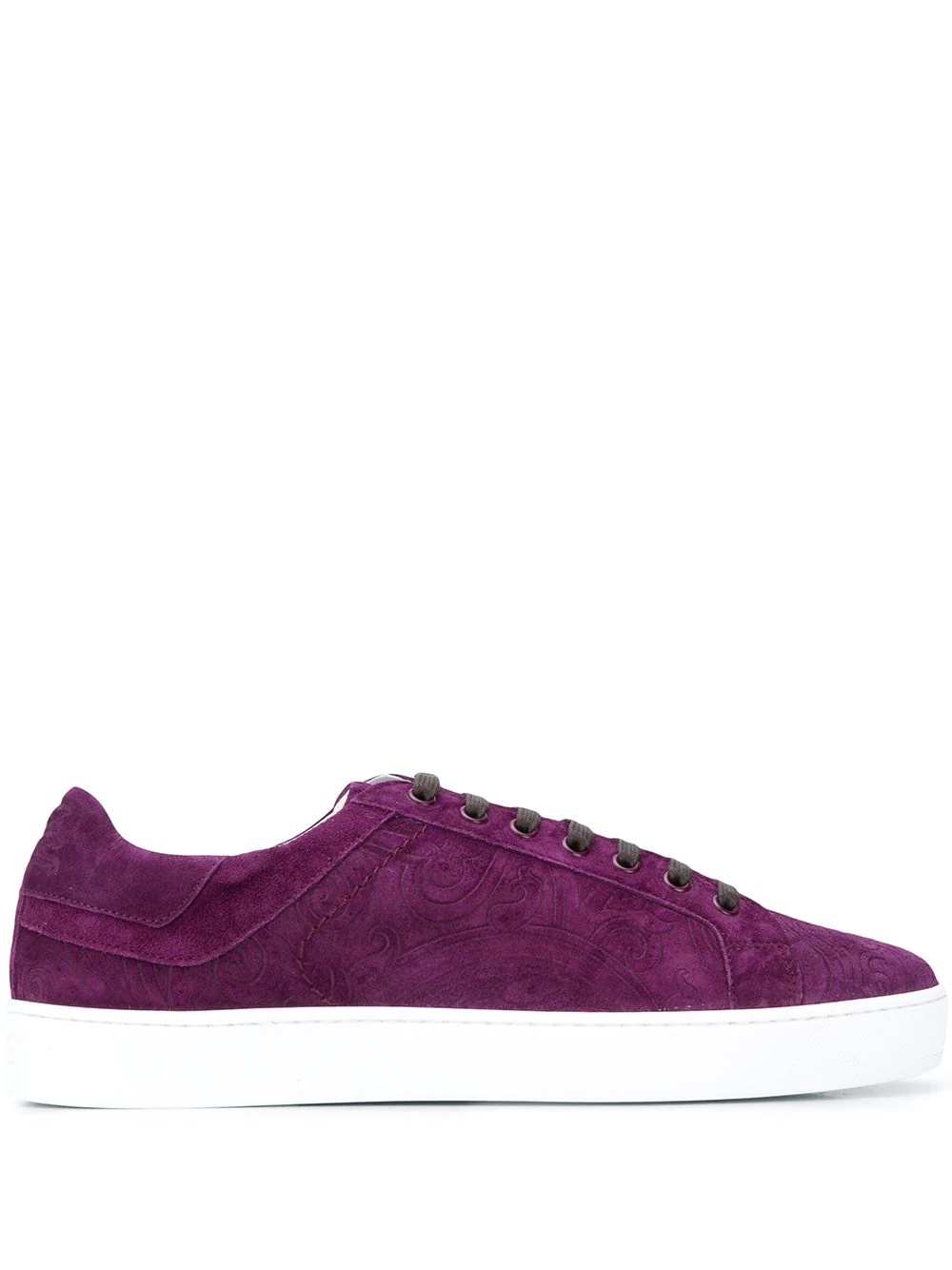 suede paisley-print sneakers - 1