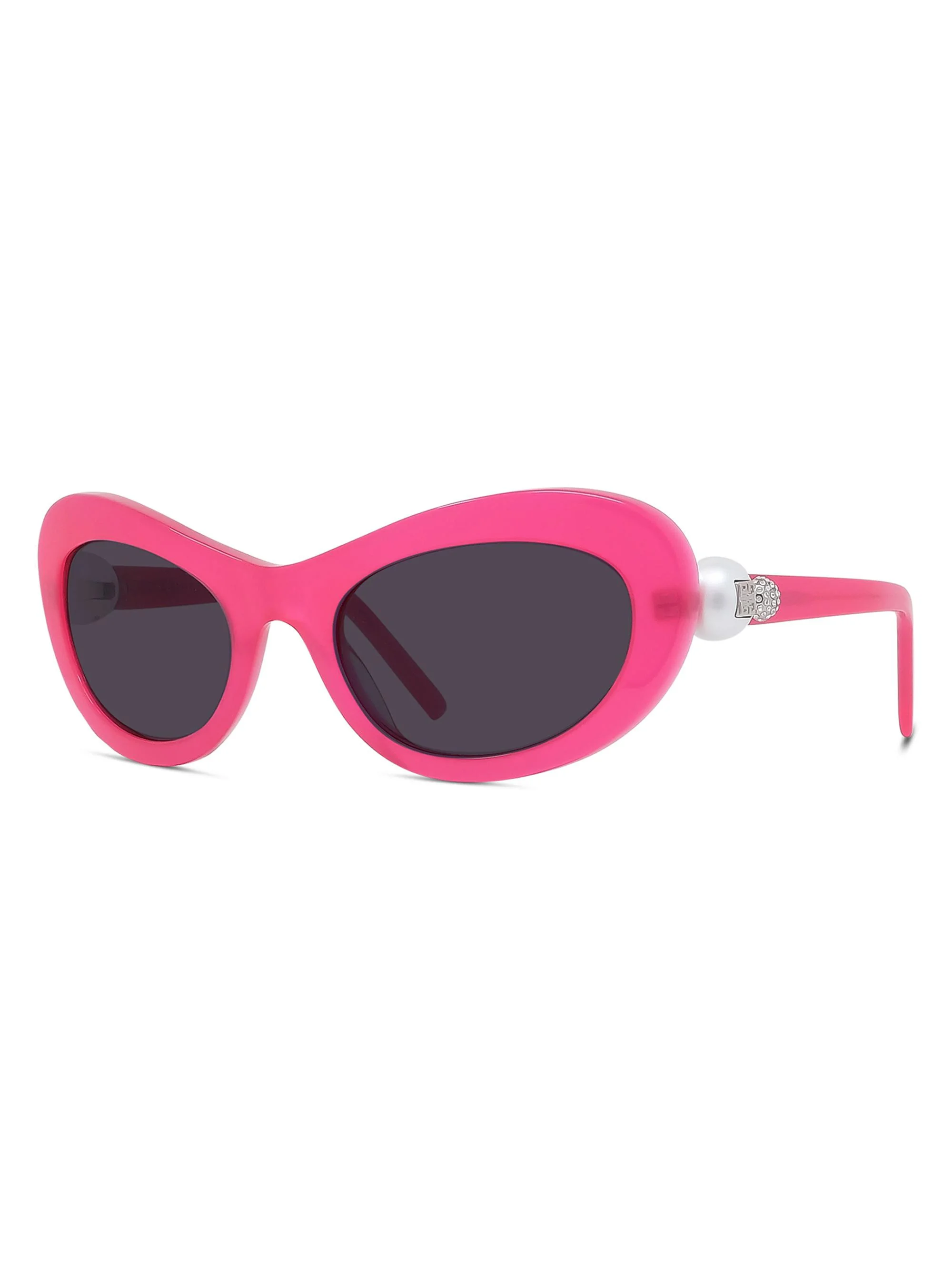 Women's Pearl Oval 51MM Sunglasses - Hot Pink Smoke - 1