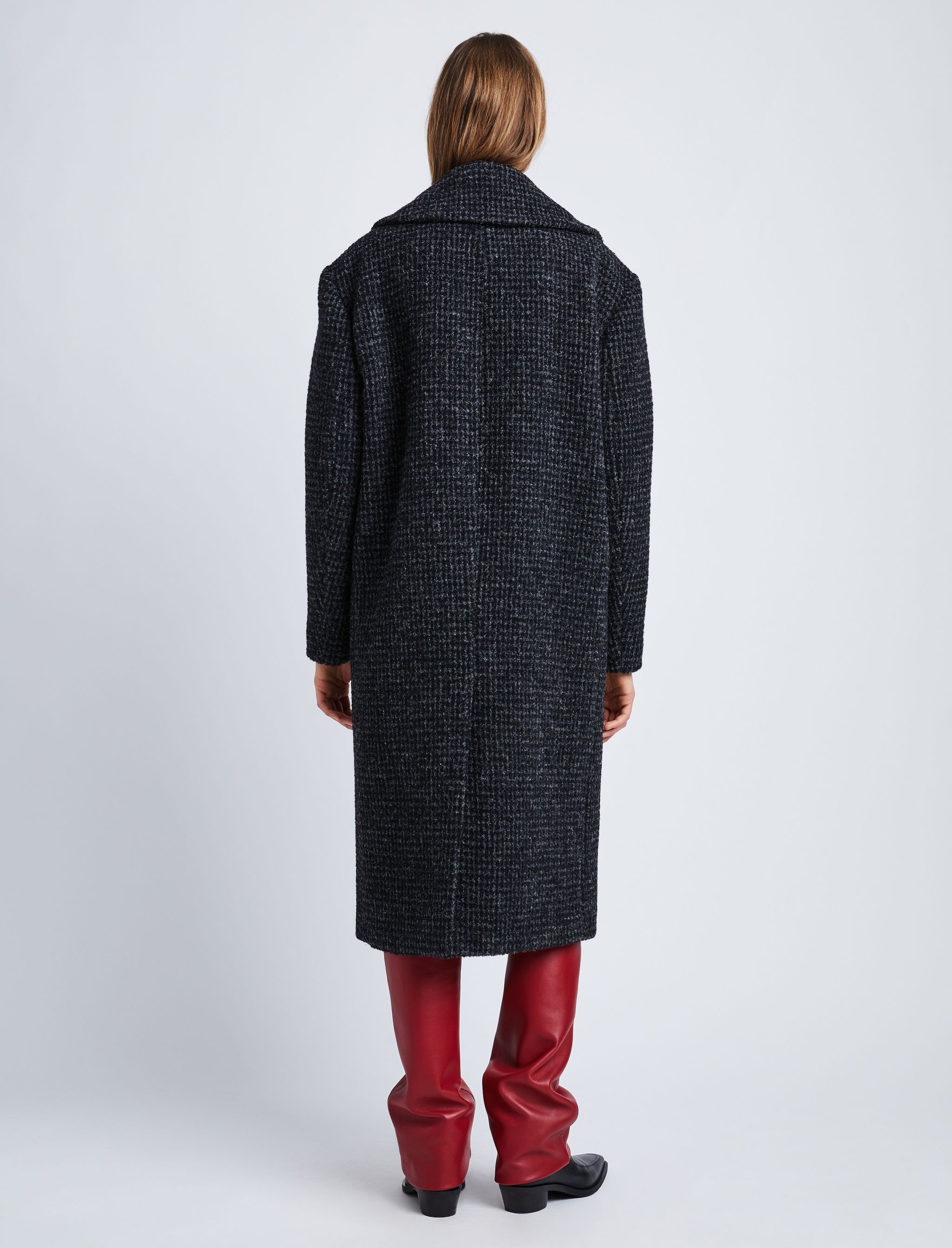Melange Wool Boucle Coat - 7