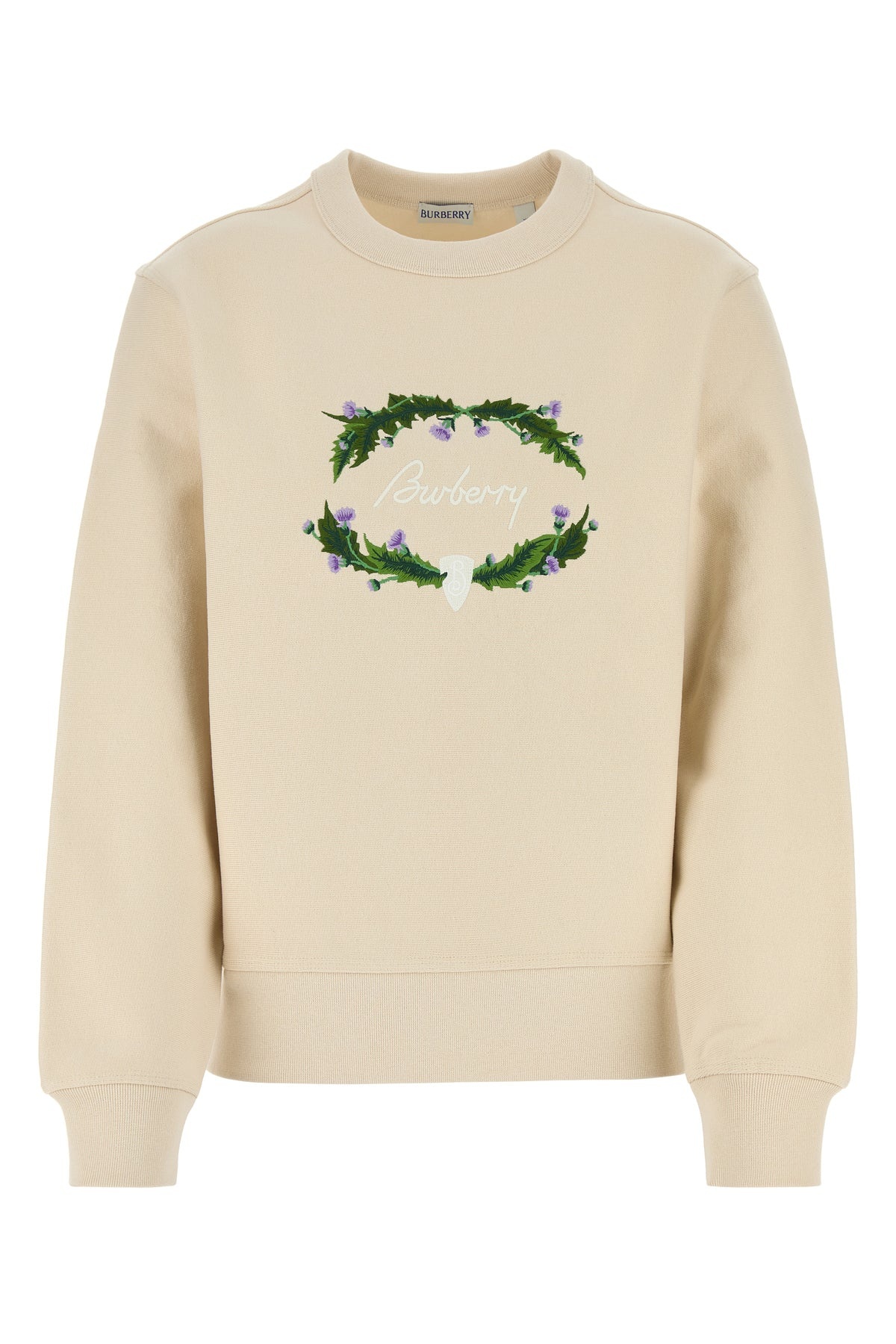 Sand cotton blend sweatshirt - 1