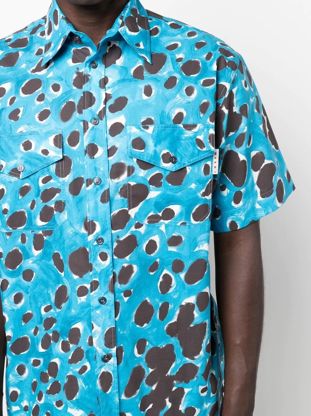 spot-print short-sleeve shirt - 5