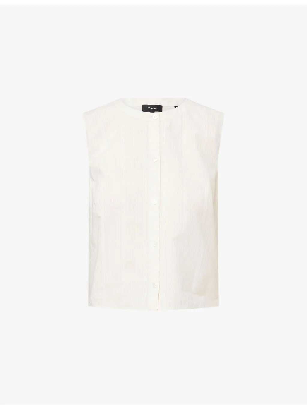 Sleeveless Cotton Shell Top - 1