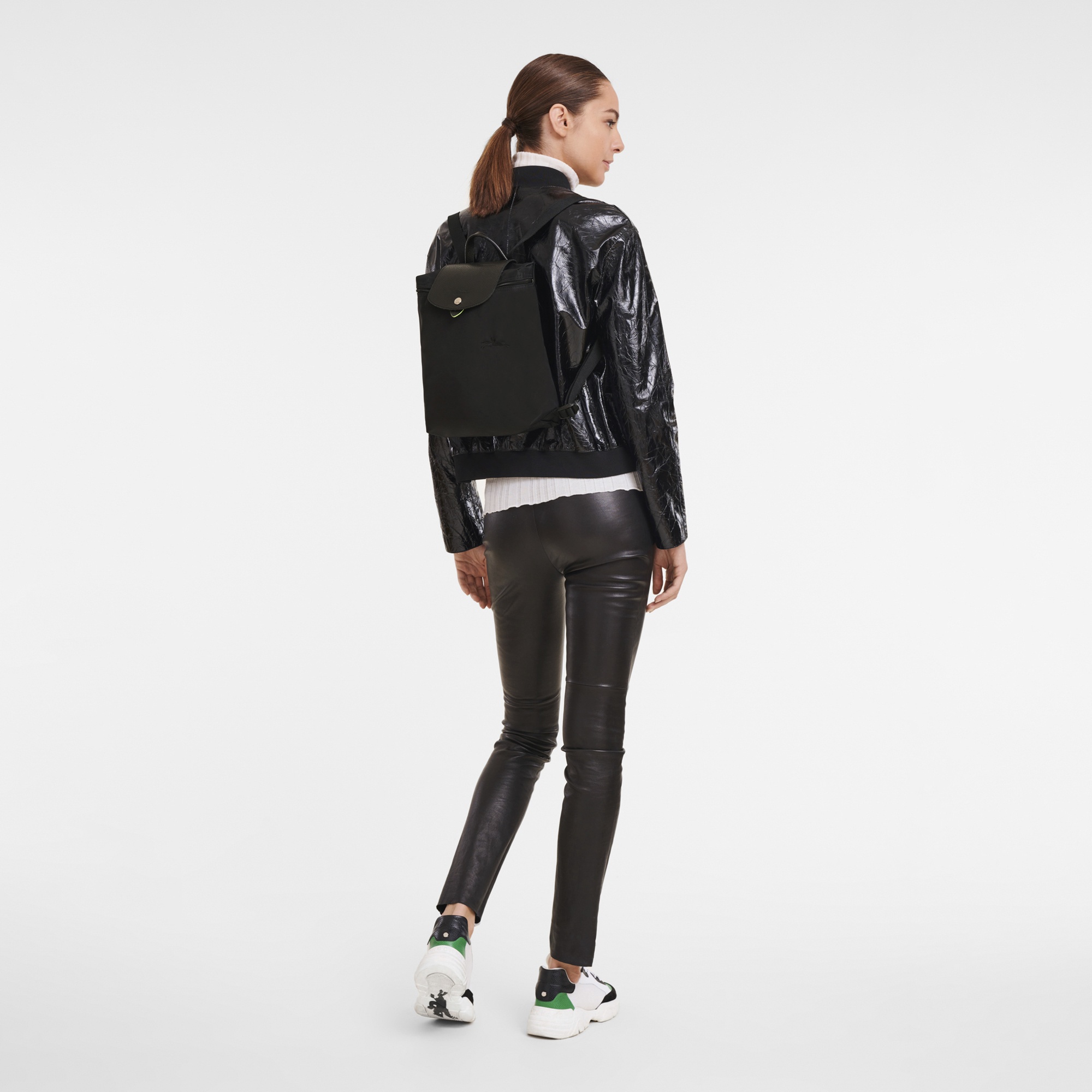 Le Pliage Green M Backpack Black - Recycled canvas - 2