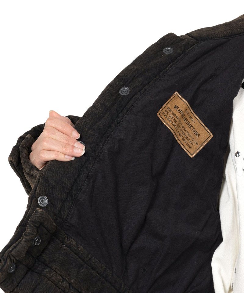 Roll-up Hem Puffer Denim Jacket 10