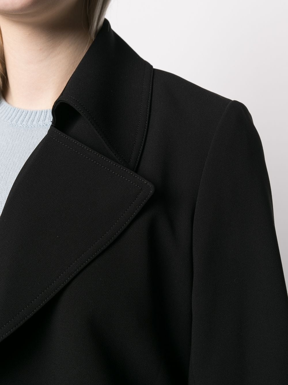mid-length belted coat - 5