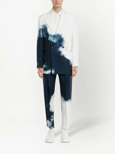 Alexander McQueen tie-dye single-breasted blazer outlook