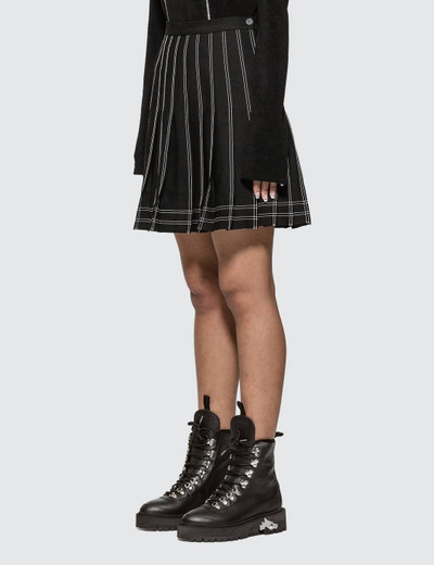 Off-White Pleated Twill Mini Skirt outlook