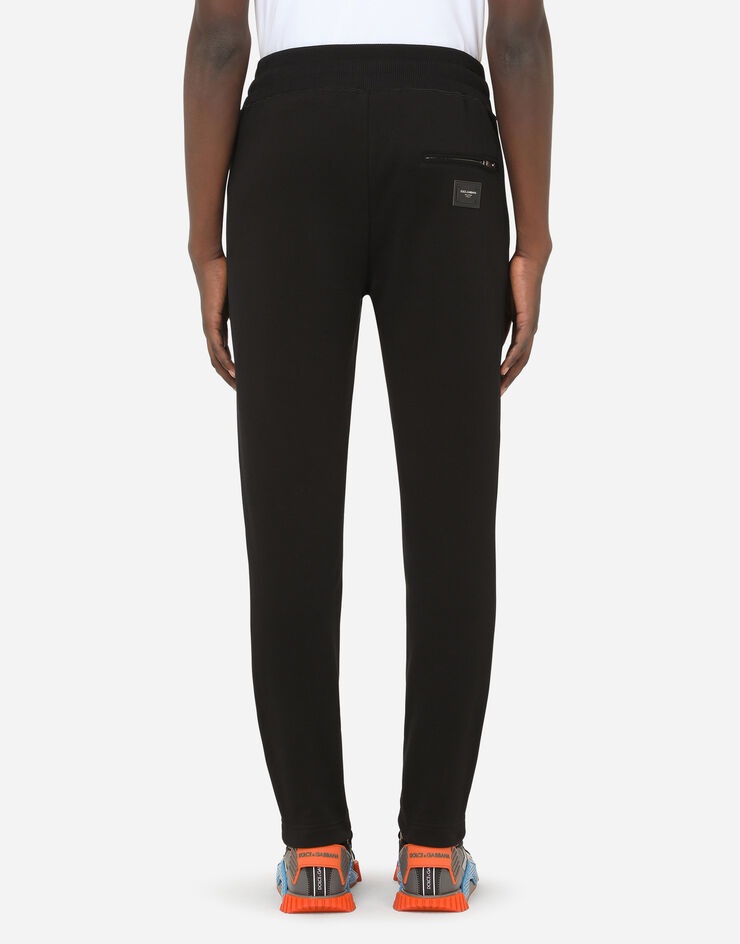 Jersey jogging pants with branded tag - 2