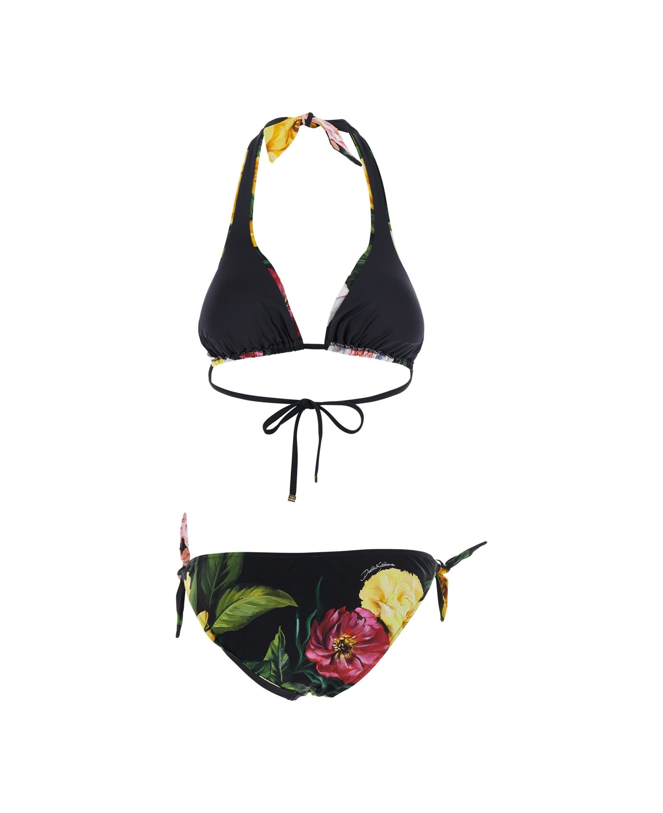 'peonie' Pink Polyamide Blend Bikini - 2
