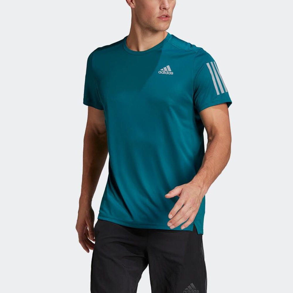 Men's adidas Tennis Training Sports Stripe Solid Color Logo Breathable Quick Dry Casual Short Sleeve - 3