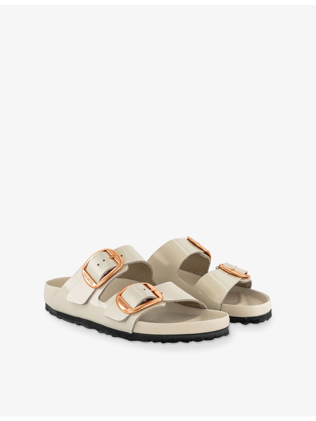 Arizona Big-Buckle Leather Flat Sandals - 3