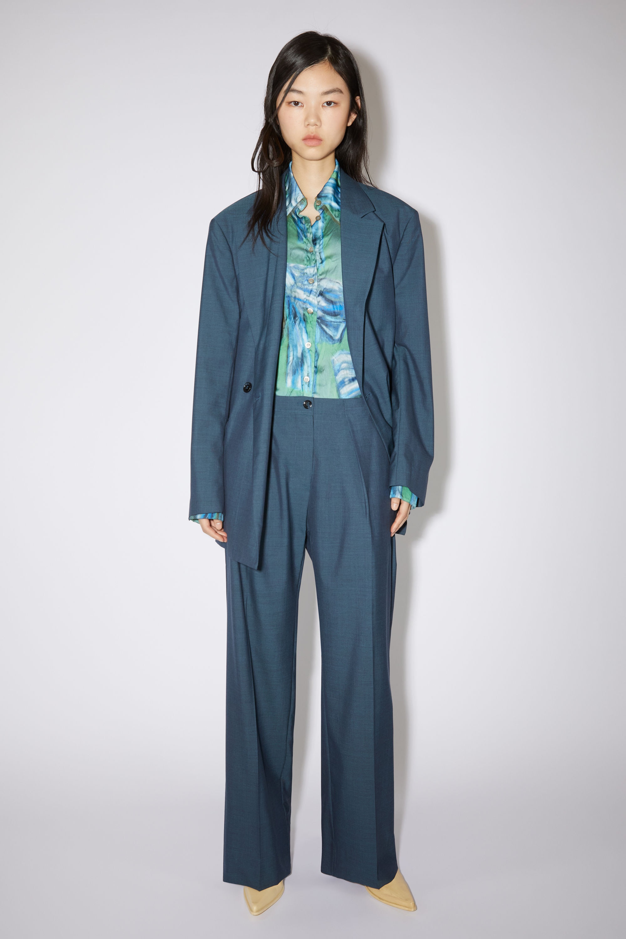 Double-breasted suit jacket - Teal blue - 2