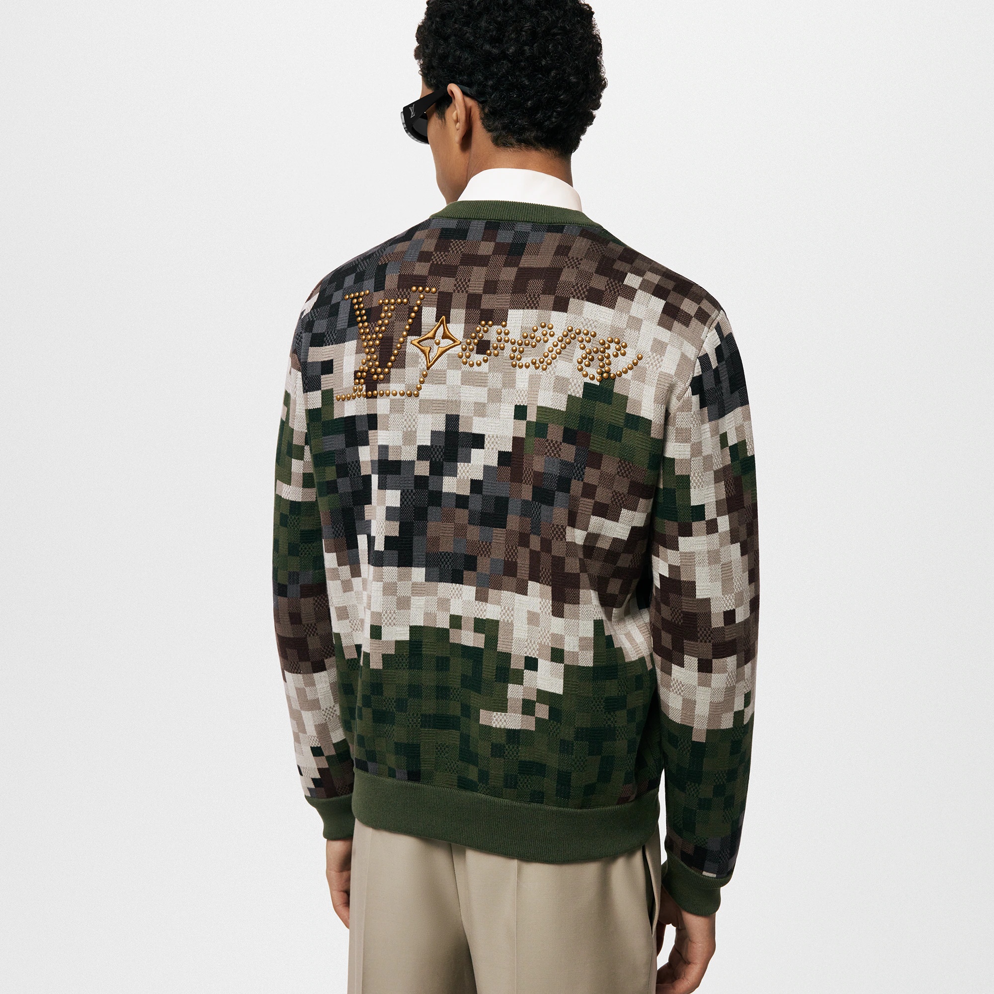 Damier Cotton Jacquard Pullover - 2